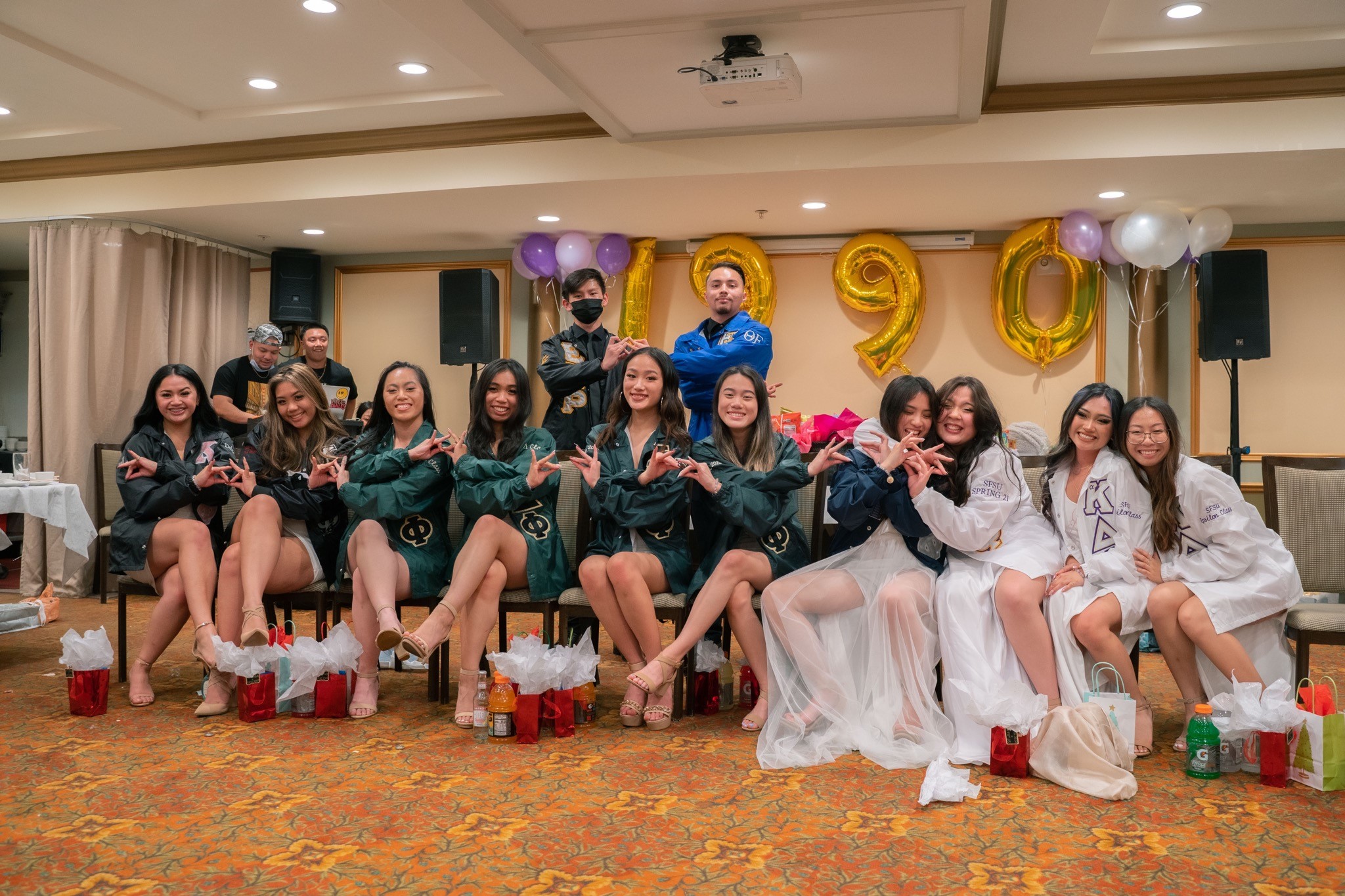 Fraternity/Sorority members posing