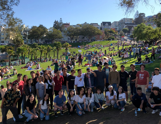 SFSU students at a park