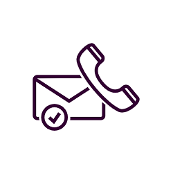 Icon of envelope and phone