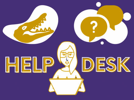 Help Desk icon with purple background